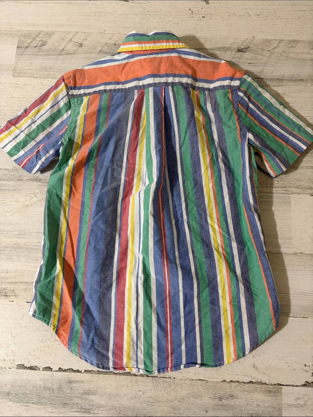 Polo by Ralph Lauren Multicolor Vertical Stripe Short-Sleeve Button-Down Shirt - Picture 3 of 7